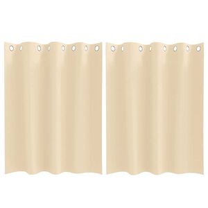 vidaXL Z&aacute;clony na zatemnenie s kr&uacute;žkami 2 ks Kr&eacute;mov&aacute; 140 x 140 cm