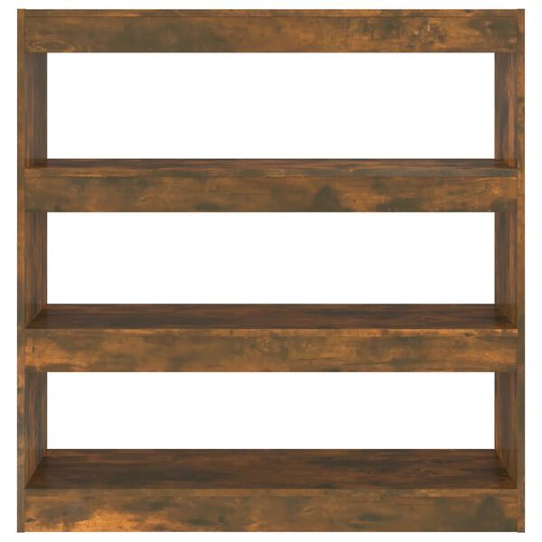 vidaXL Knižnica/deliaca stena tmav&yacute; dub 100x30x103 cm