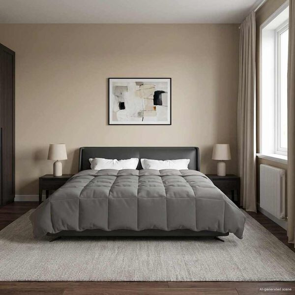 vidaXL Prikr&yacute;vka na cel&yacute; rok Svetlosiv&aacute; 200 x 220 cm Mikrovl&aacute;kno