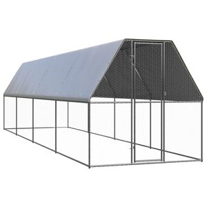 vidaXL Vonkaj&scaron;ia klietka pre sliepky 2x8x2 m pozinkovan&aacute; oceľ