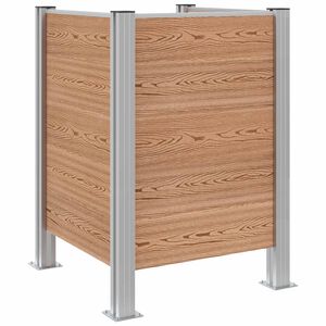 vidaXL Plot pre odpadkov&yacute; k&ocirc;&scaron; Hned&aacute; 85 x 85 x 115 cm Hlin&iacute;k a WPC
