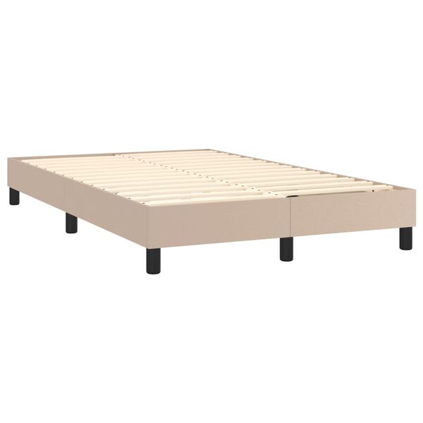 vidaXL Boxspring posteľ s matracom kapuč&iacute;nov&aacute; 120x200 cm umel&aacute; koža
