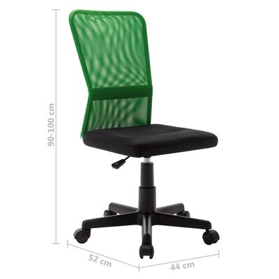 vidaXL Kancelárska stolička čierna a zelená 44x52x100 cm sieťovinová látka