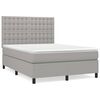 vidaXL Boxspring posteľ s matracom bledosiv&aacute; 140x200 cm l&aacute;tka