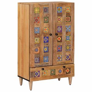 vidaXL Highboard Pr&iacute;rodn&aacute; 60 x 33,5 x 100 cm Mas&iacute;vne mango drevo