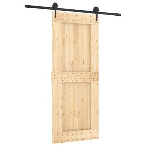 vidaXL Posuvn&eacute; dvere Pr&iacute;rodn&aacute; a čierna 85 x 210 cm