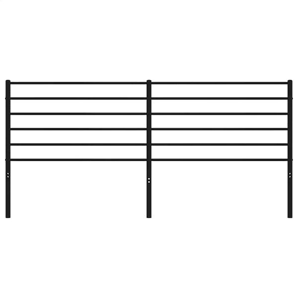 vidaXL Kovov&eacute; n&aacute;hradn&eacute; čelo postele, čierne 180 cm