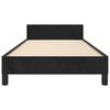 vidaXL R&aacute;m postele s čelom čierny 90x190 cm zamat