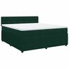 vidaXL Posteľn&yacute; r&aacute;m boxsping s matracom tmavozelen&yacute; 180x200 cm zamat
