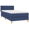 vidaXL Posteľn&yacute; r&aacute;m boxspring s matracom modr&yacute; 90x200 cm l&aacute;tka