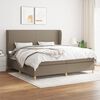 vidaXL Boxspring posteľ s matracom sivohned&yacute; 200x200 cm l&aacute;tka