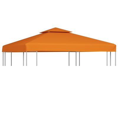 vidaXL Náhradná strieška na altánok 310 g/m², oranžová 3x3 m