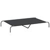 vidaXL Vyv&yacute;&scaron;en&aacute; posteľ pre psa čierna 150x90x20 cm Oxford Fabric Steel