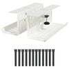 vidaXL &Uacute;ložn&yacute; box na k&aacute;ble pod st&ocirc;l 2 ks Biela 35 x 12 x 13 cm Oceľ