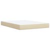 vidaXL Posteľn&yacute; r&aacute;m boxspring s matracom kr&eacute;mov&yacute; 140x200 cm l&aacute;tka