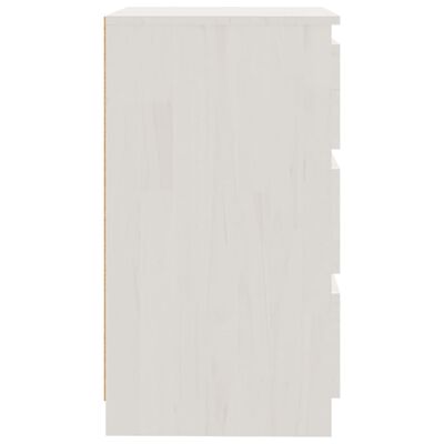 vidaXL Nočný stolík biely 60x36x64 cm borovicový masív