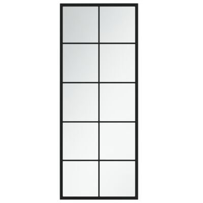 vidaXL Nástenné zrkadlo, čierne 100x40 cm, kov