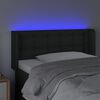 vidaXL Čelo postele s LED čierne 103x16x78/88 cm umelá koža