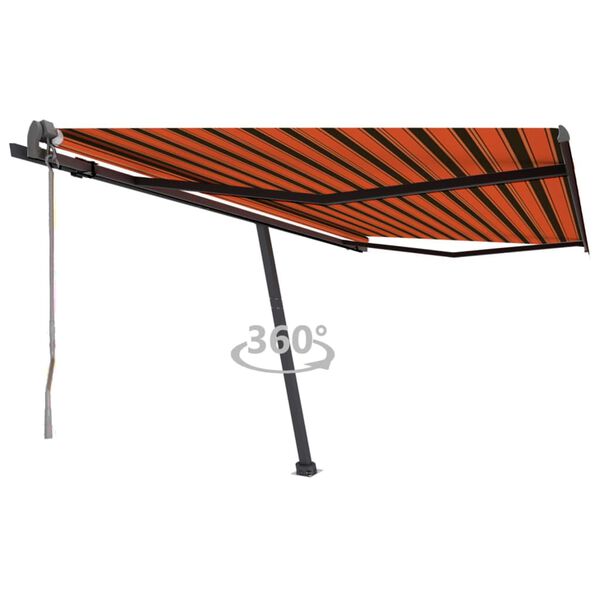 vidaXL Stojaca automatick&aacute; mark&iacute;za 400x300 cm oranžovo-hned&aacute;