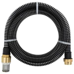 vidaXL Ods&aacute;vacia hadica s mosadzn&yacute;mi spojkami, čierna 1,1" 3 m, PVC