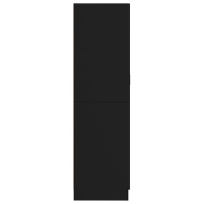 vidaXL Šatník, čierny 82,5x51,5x180 cm, kompozitné drevo