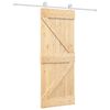 vidaXL Posuvn&eacute; dvere Pr&iacute;rodn&aacute; a biela 80 x 210 cm Borovicov&yacute; mas&iacute;v