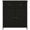 vidaXL Komoda čierna 70x30x80 cm kompozitné drevo