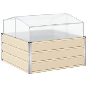 vidaXL Hrant&iacute;k Slonovinov&aacute; 100 x 100 x 77 cm Pozinkovan&aacute; oceľ