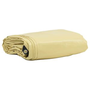 vidaXL Tarpaulin 650g / m&sup2; B&eacute;žov&aacute; 2 x 3 m Pl&aacute;tno s PVC povrchom