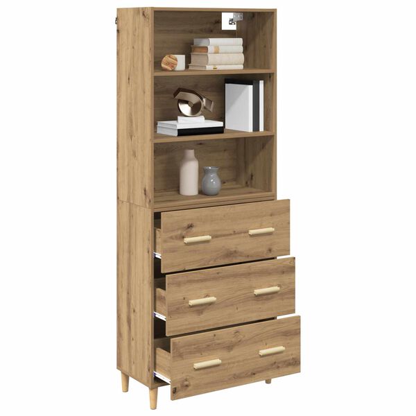 vidaXL Highboard Remeseln&yacute; dub 69,5 x 32,5 x 180 cm Kompozitn&eacute; drevo