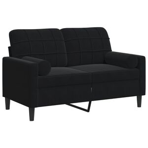 vidaXL 2-miestna pohovka s vank&uacute;&scaron;mi čierna 120 cm zamat