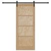 vidaXL Posuvné dvere Hnedá 86 x 211 cm Masívne borovicové drevo
