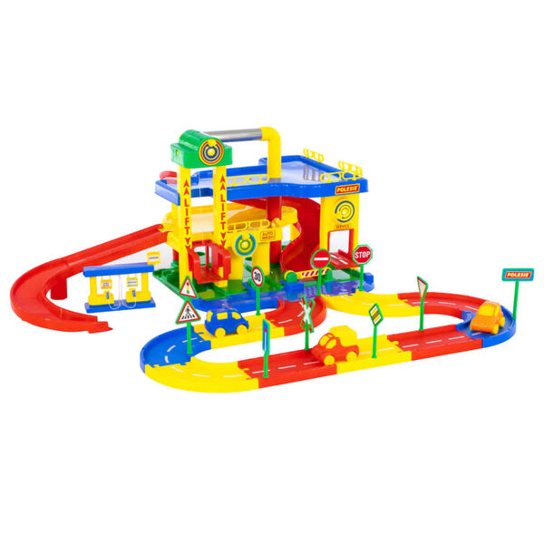 Polesie Wader 8-dielna sada parkovac&iacute; dom 3 podlažia 100x90x38 cm PP