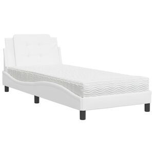 vidaXL Posteľ s matracom Zadar biela 80x200 cm umel&aacute; koža