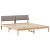 vidaXL R&aacute;m postele Hned&aacute; a taupe 200 x 200 cm Borovicov&yacute; mas&iacute;v