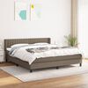 vidaXL Posteľn&yacute; r&aacute;m boxspring s matracom sivohned 160x200 cm l&aacute;tka
