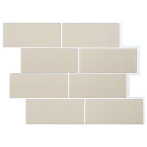 vidaXL Subway dlažba 50 pcs B&eacute;žov&aacute; 29 x 21 cm Polyuret&aacute;n a PET