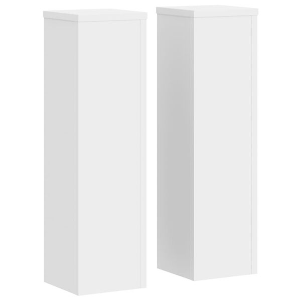 vidaXL Stojany na rastliny 2 ks biele 17x17x60 cm kompozitn&eacute; drevo