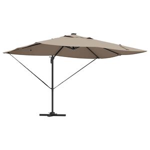 vidaXL Slnečn&iacute;k 352 x 251 x 265 cm Polyester a hlin&iacute;k Sivohned&aacute;
