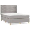 vidaXL Boxspring posteľ s matracom bledosiv&aacute; 140x200 cm l&aacute;tka