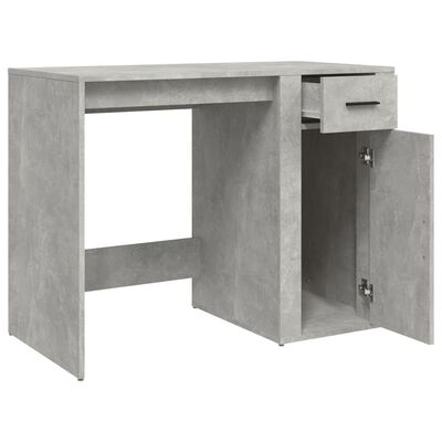 vidaXL Stôl betónovosivý 100x49x75 cm spracované drevo