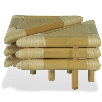 vidaXL Nočné stolíky 2 ks prírodná farba 60x60x40 cm bambusové