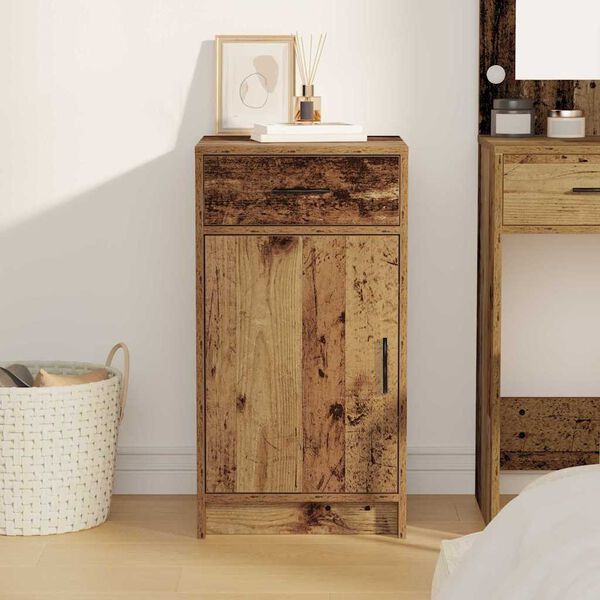 vidaXL Serv&iacute;rovacia skriňa so z&aacute;suvkou Star&eacute; drevo 40 x 40.5 x 75 cm