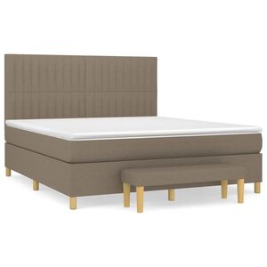 vidaXL Posteľn&yacute; r&aacute;m boxspring s matracom sivohned 160x200 cm l&aacute;tka
