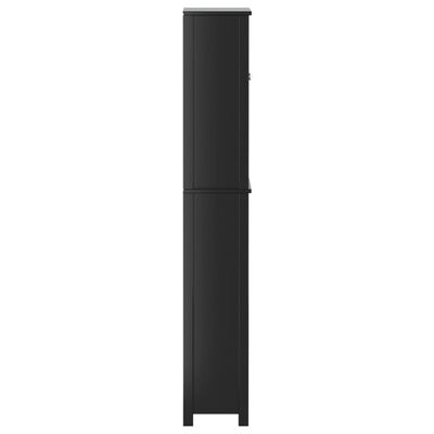 vidaXL Záchodový úložný priestor BERG čierny 60x27x164,5 cm masív