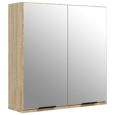 vidaXL Kúpeľňová zrkadlová skrinka dub sonoma 64x20x67 cm