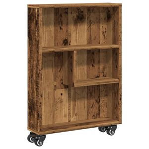 vidaXL &Uacute;zky &uacute;ložn&yacute; voz&iacute;k star&eacute; drevo 48x13x68 cm kompozitn&eacute; drevo