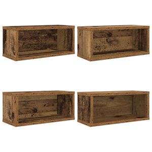 vidaXL Roh na skladovanie CD 4 ks Dubov&eacute; drevo 40 x 17 x 17 cm
