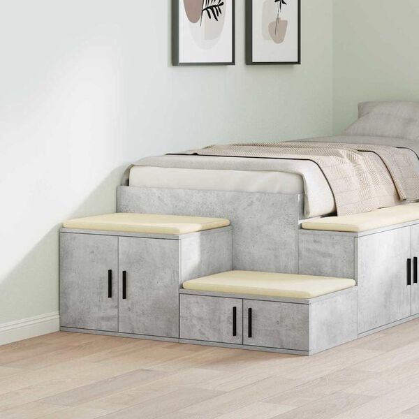 vidaXL &Uacute;ložn&aacute; skrinka 2 pcs Bet&oacute;nov&aacute; &scaron;ed&aacute; 118 x 41 x 40 cm