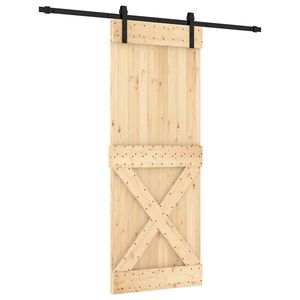 vidaXL Posuvn&eacute; dvere 80 x 210 cm Mas&iacute;vne borovicov&eacute; drevo (neupraven&eacute;)